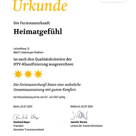 Ferienwohnung Heimatgefuehl Thalheim Leibertingen エクステリア 写真